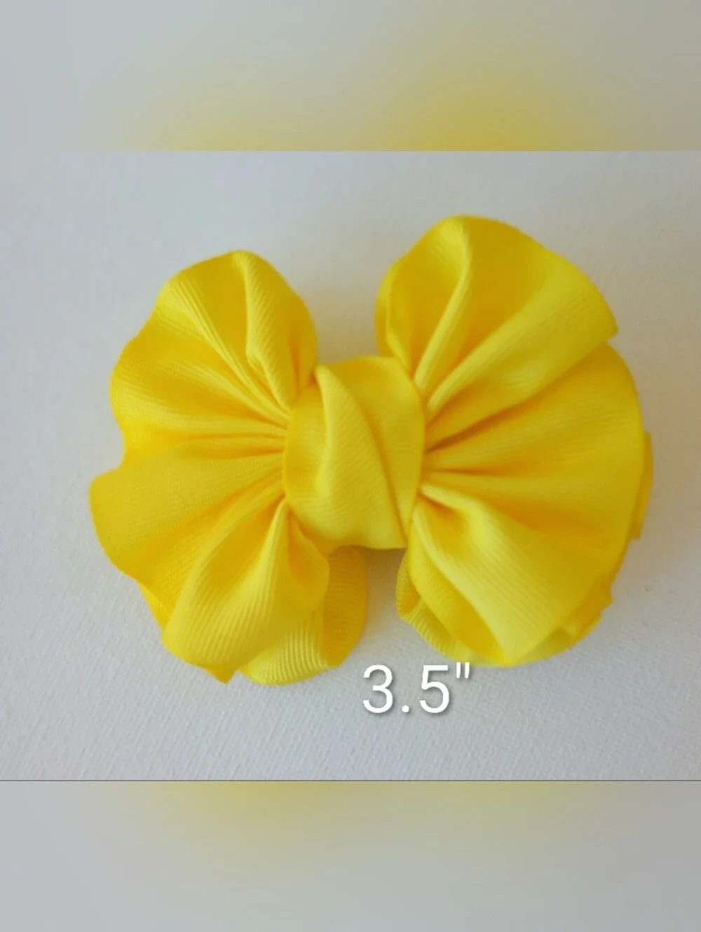 Pair Of Vibrant Yellow Grosgrain Pigtails Bows- Boutique Quality🎀✨